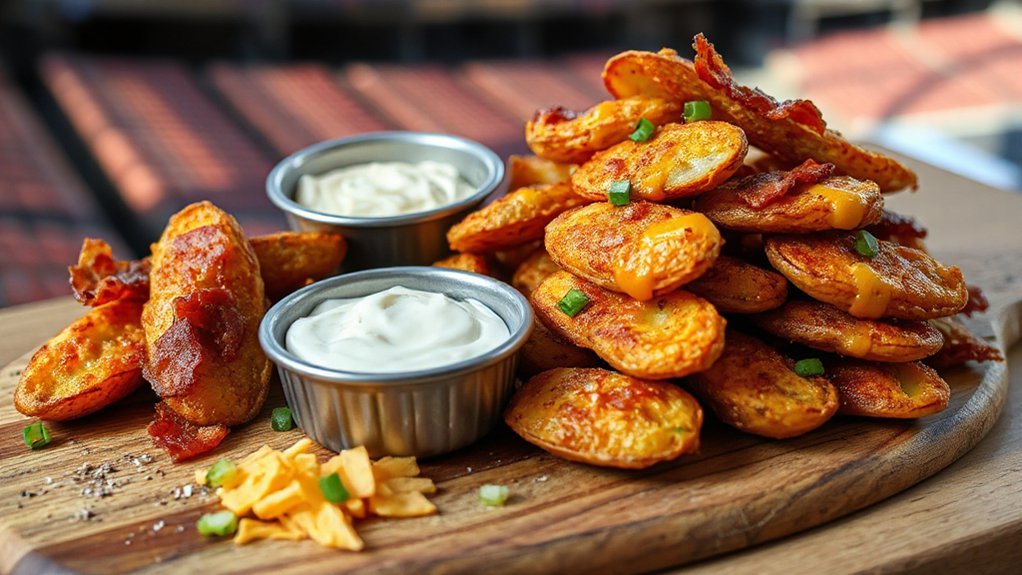 crispy russet cheddar skins