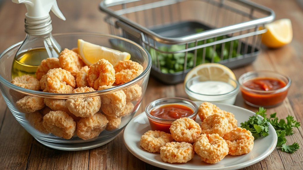 crispy seasoned popcorn shrimp