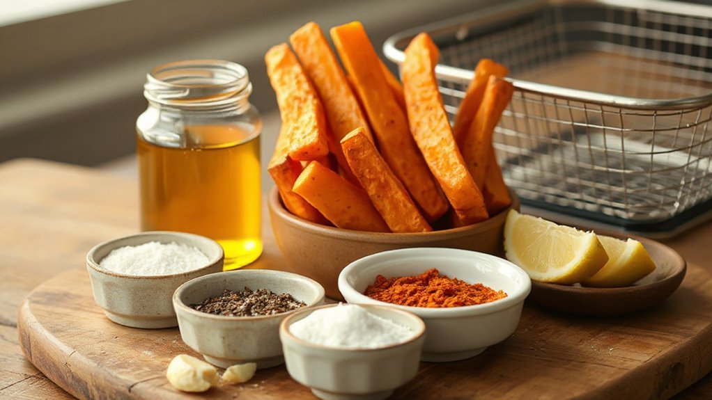 crispy seasoned sweet potatoes