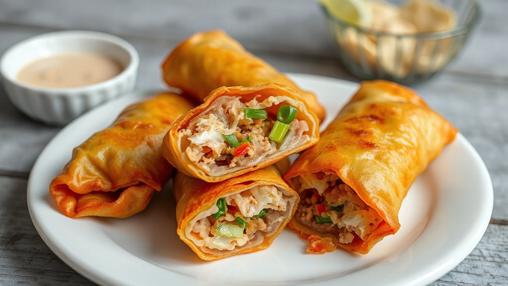 crunchy low oil egg rolls