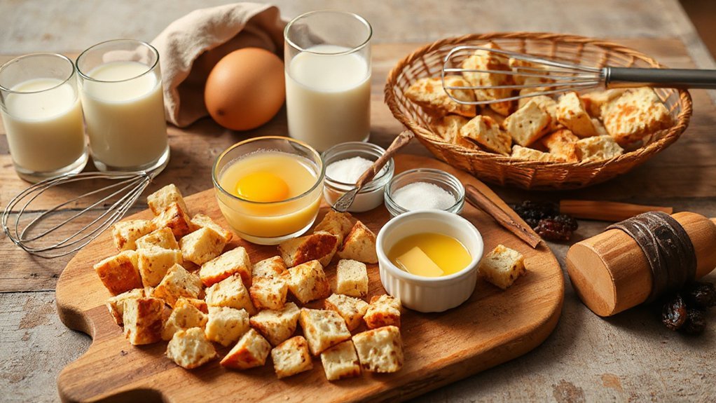 custard soaked bread with mix ins