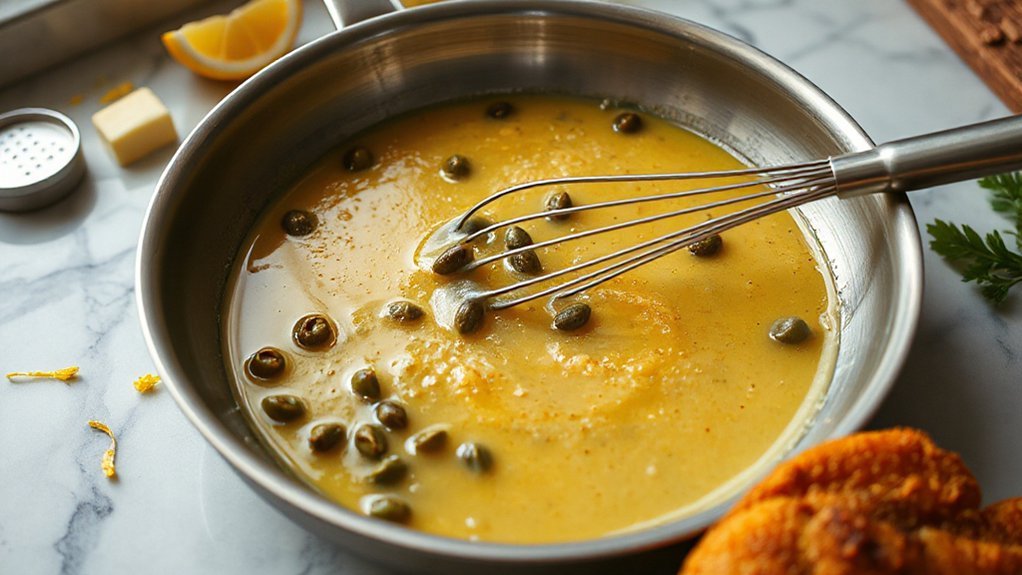 deglaze add butter capers