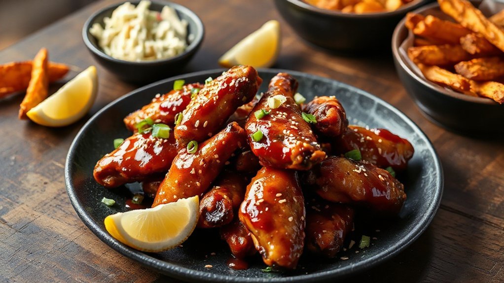 dips slaw fries garnishes