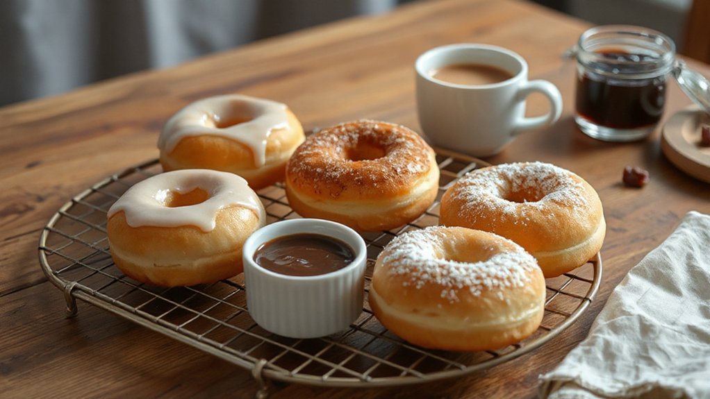 donuts paired with accompaniments
