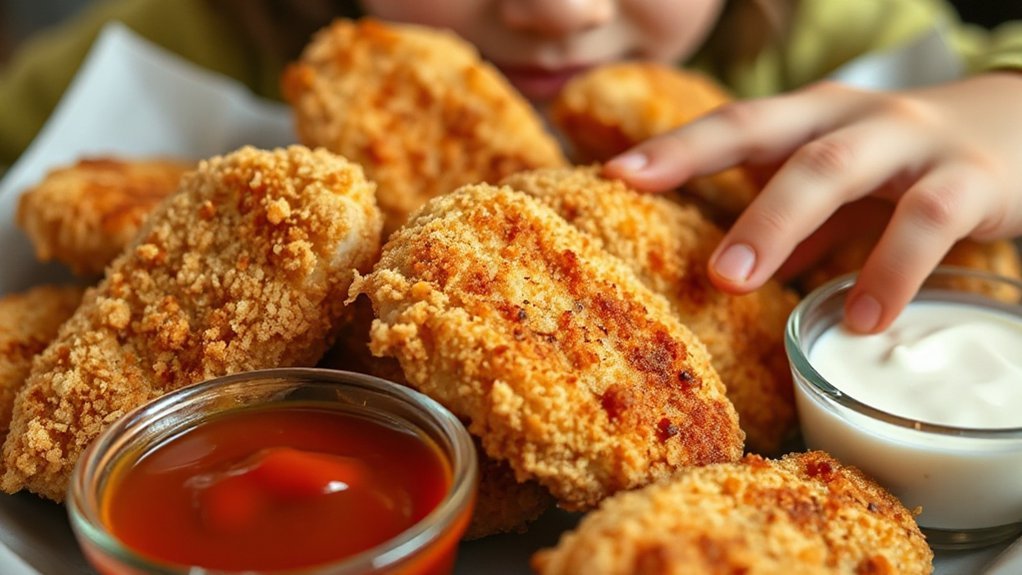double dredged panko crusted chicken tenders
