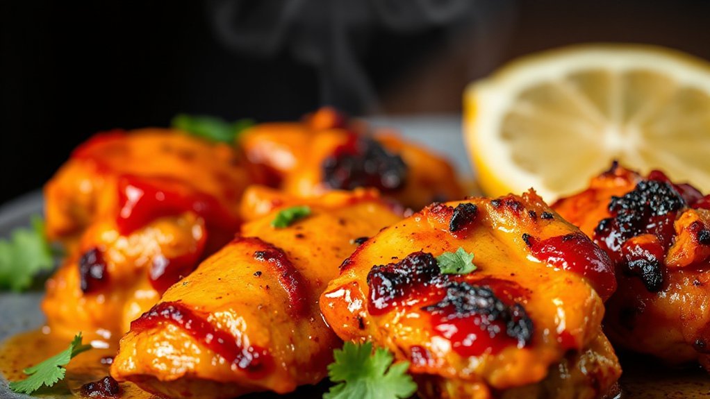 dry oiled seared chicken