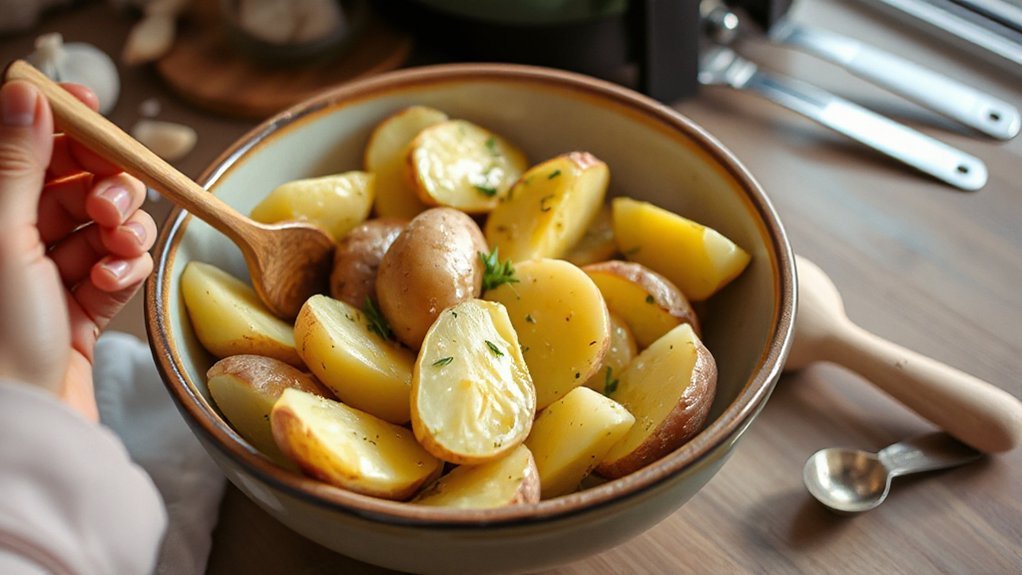 dry oiled seasoned spaced