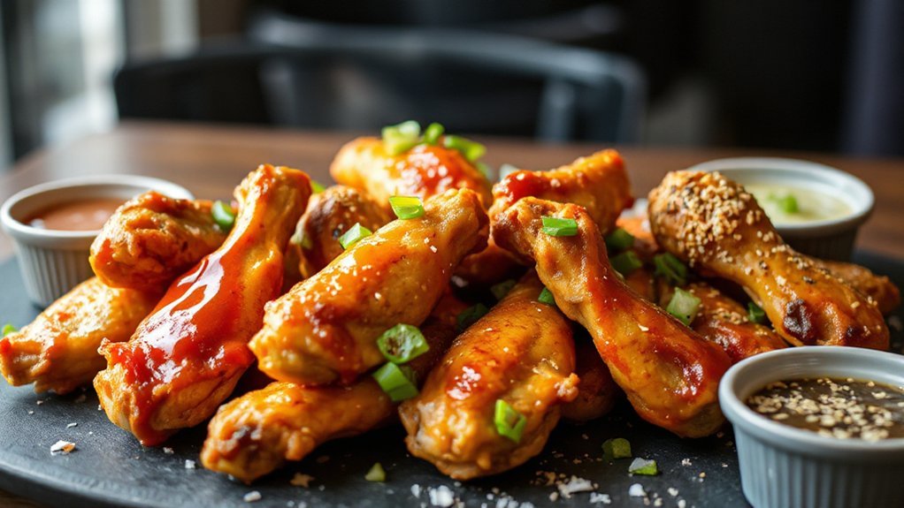 dry powdered crispy wings