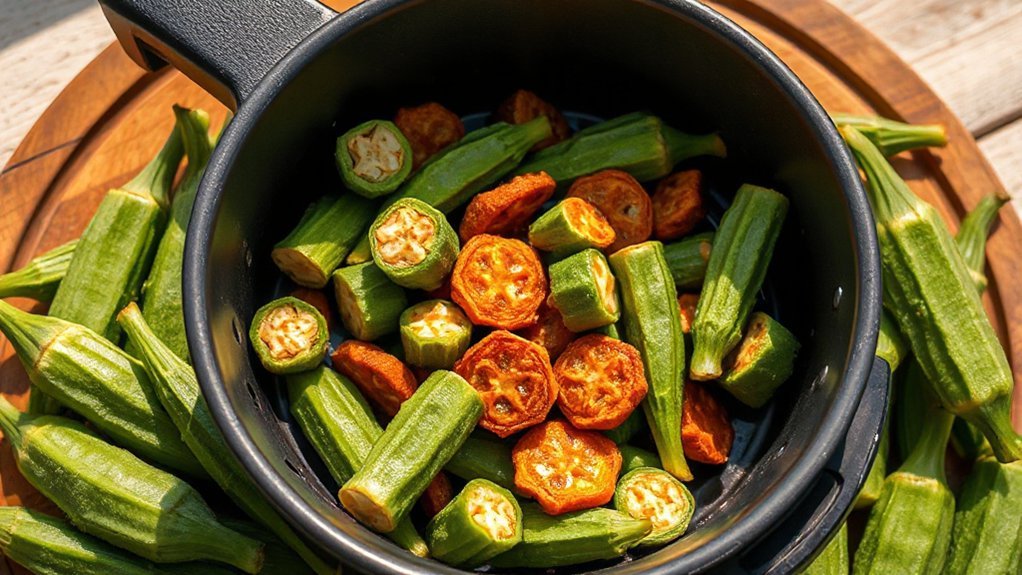 firm bright green pods