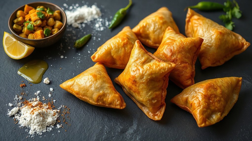 flaky pastry spiced filling