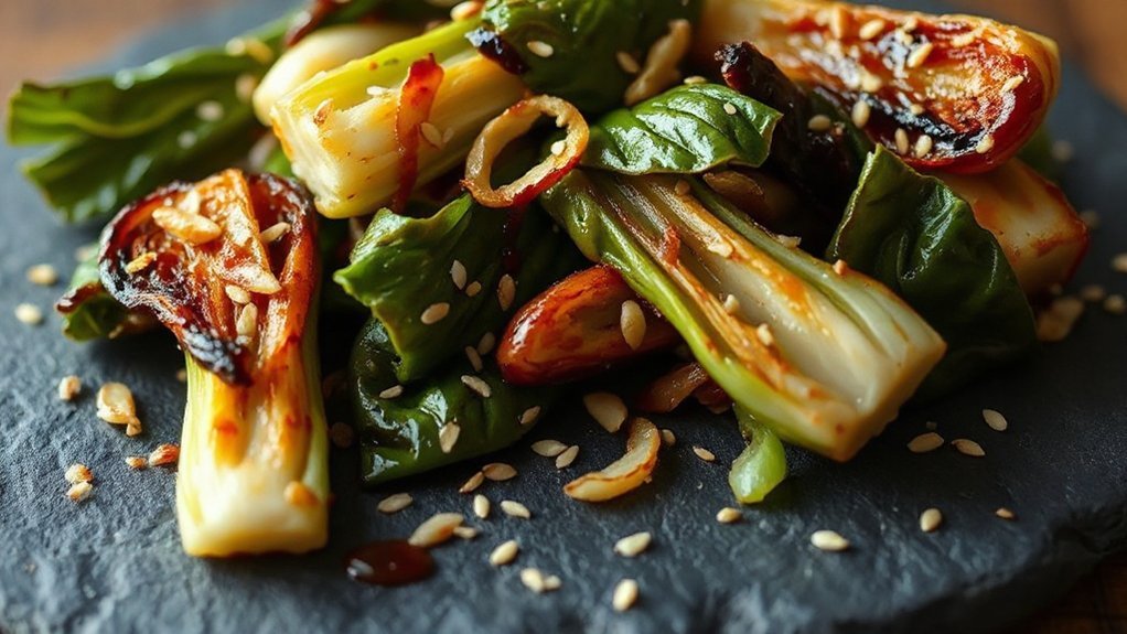 garlic air fryer bok choy