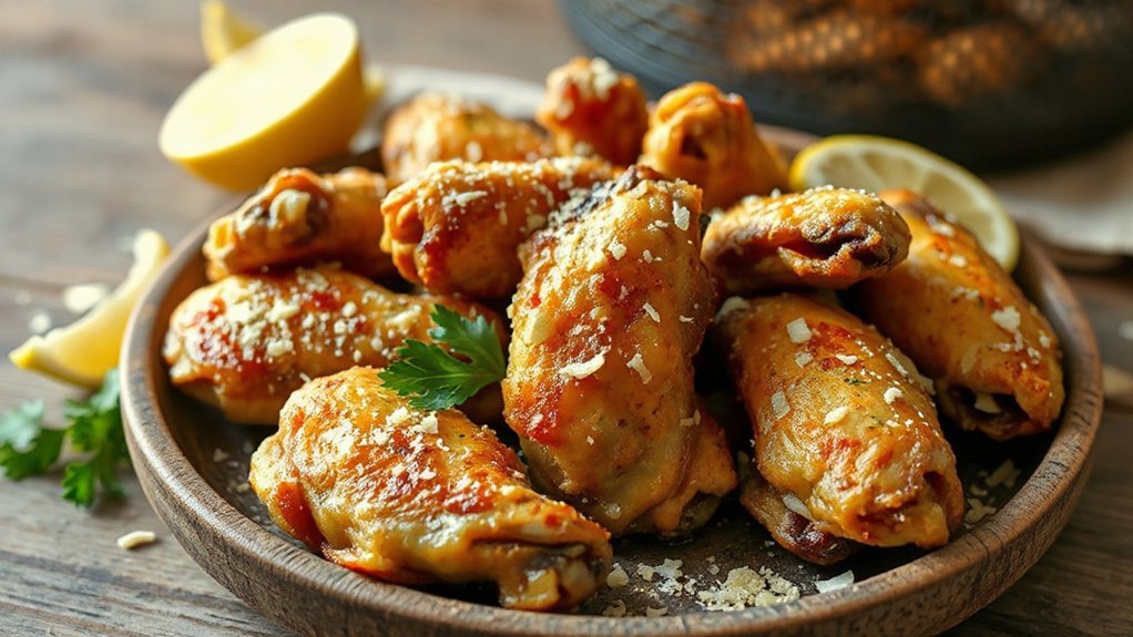 garlic parmesan air fried wings