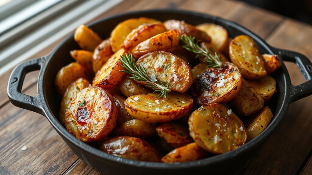 garlic rosemary air fried potatoes