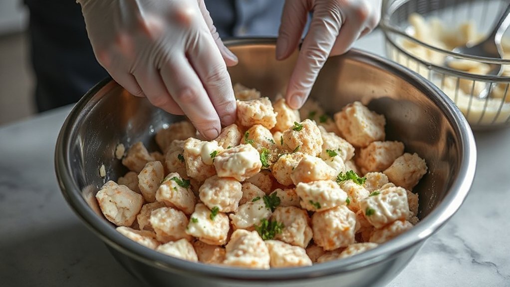 gently fold preserve lumps