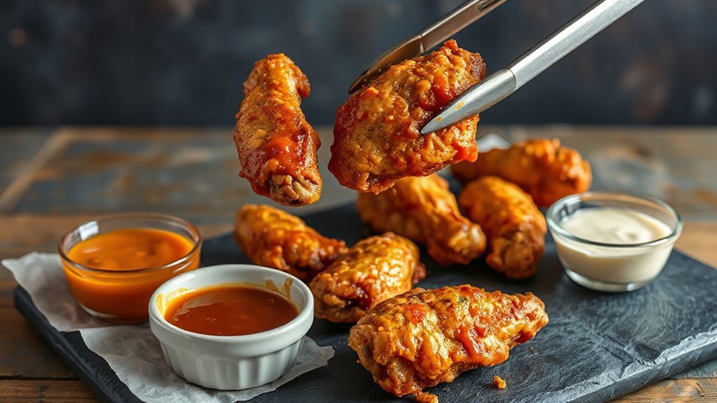 glazed tossed crispy wings