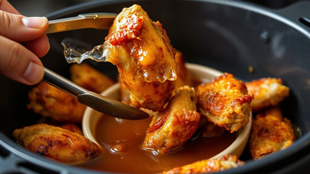 heat toss coat garnish