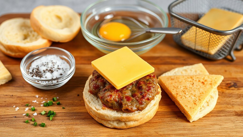 homemade melty breakfast sandwich