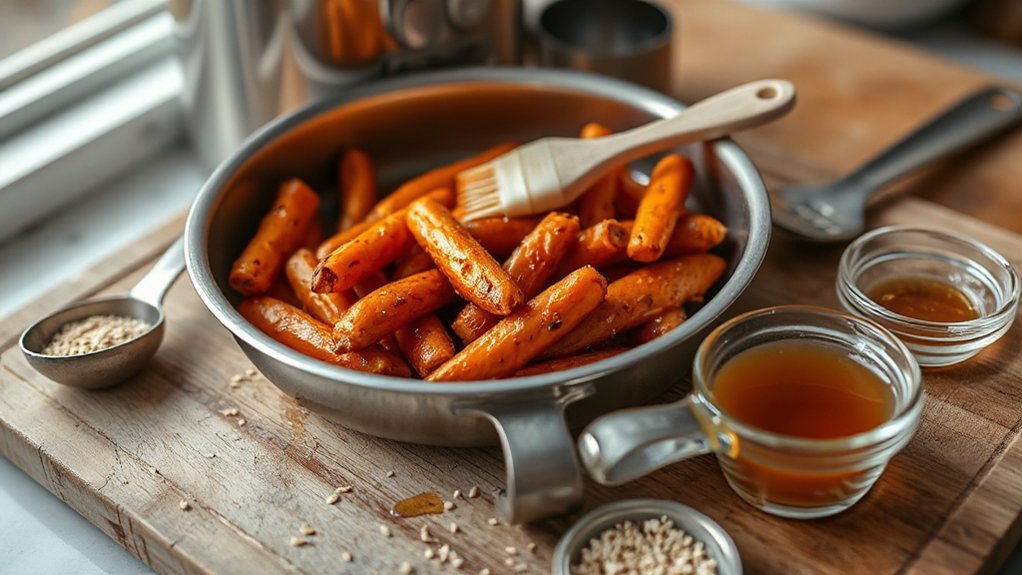 honey glazed air fryer carrot prep