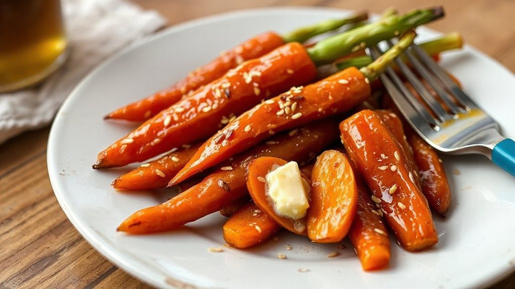 honey glazed airfryer carrots