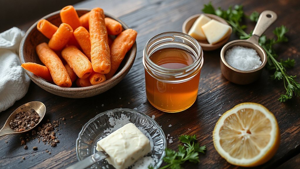 honey glazed carrots with options
