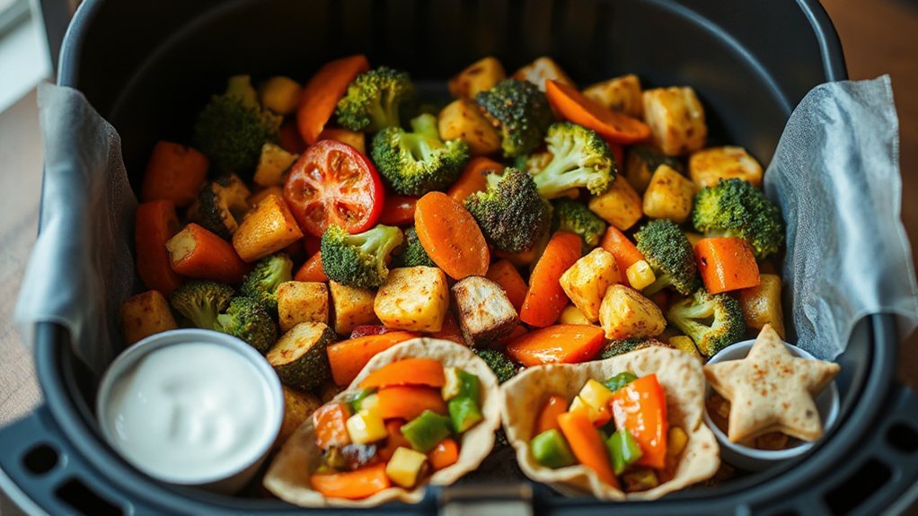 kid friendly air fried veggies