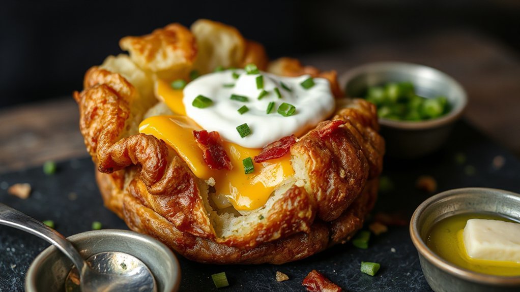 layered savory potato toppings