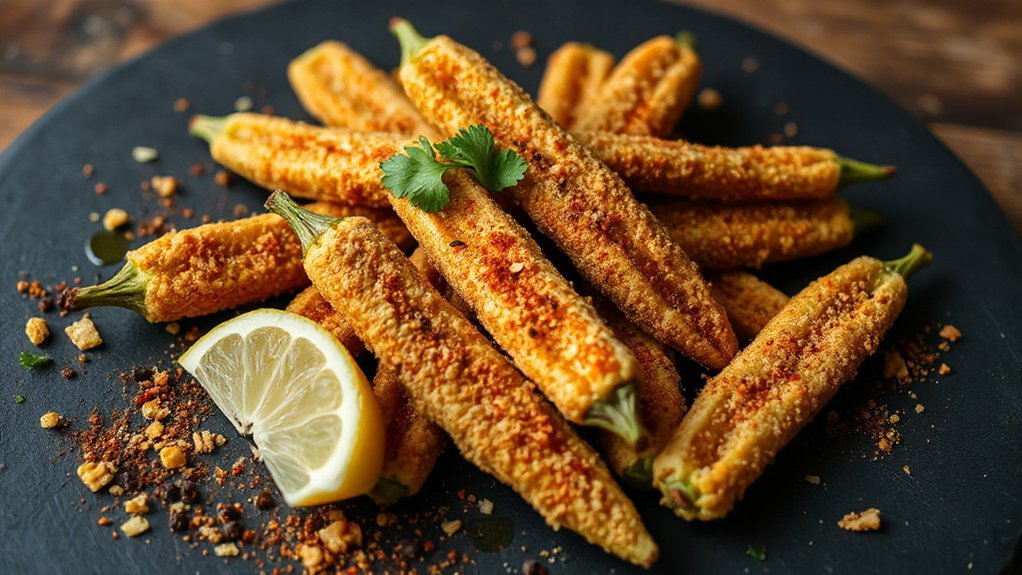 lightly crisped boldly seasoned