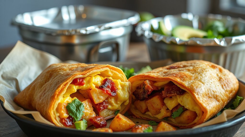 loaded meal prep breakfast burrito