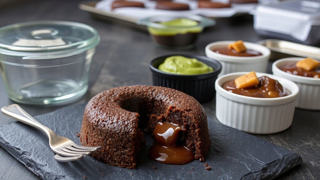 make ahead freezer friendly molten cakes