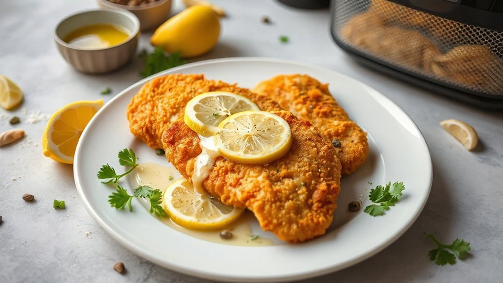 panko breaded lemon chicken piccata