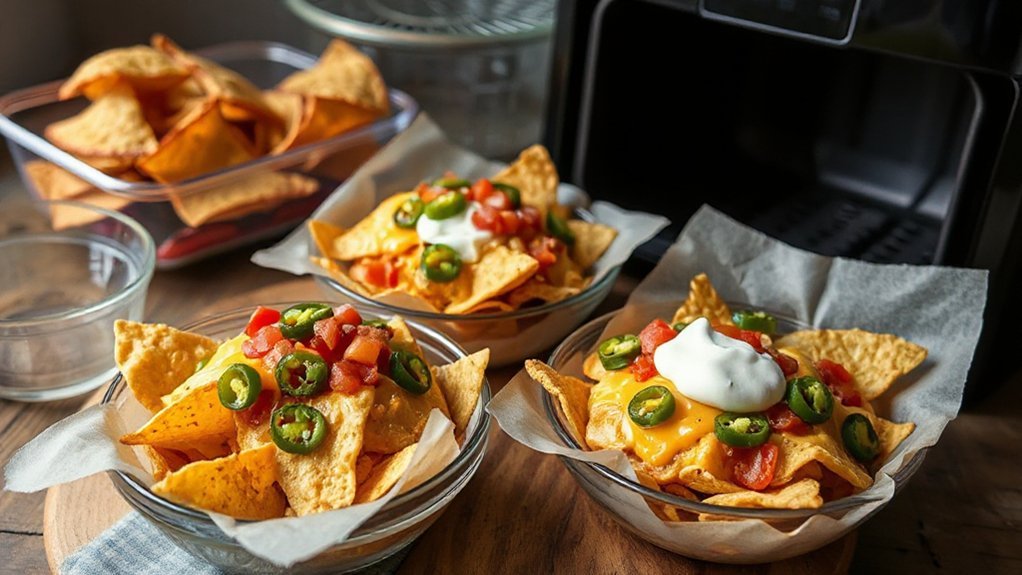 portion separate toppings air fry