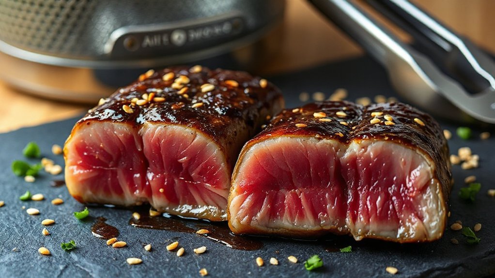 preheat center quick sear rest