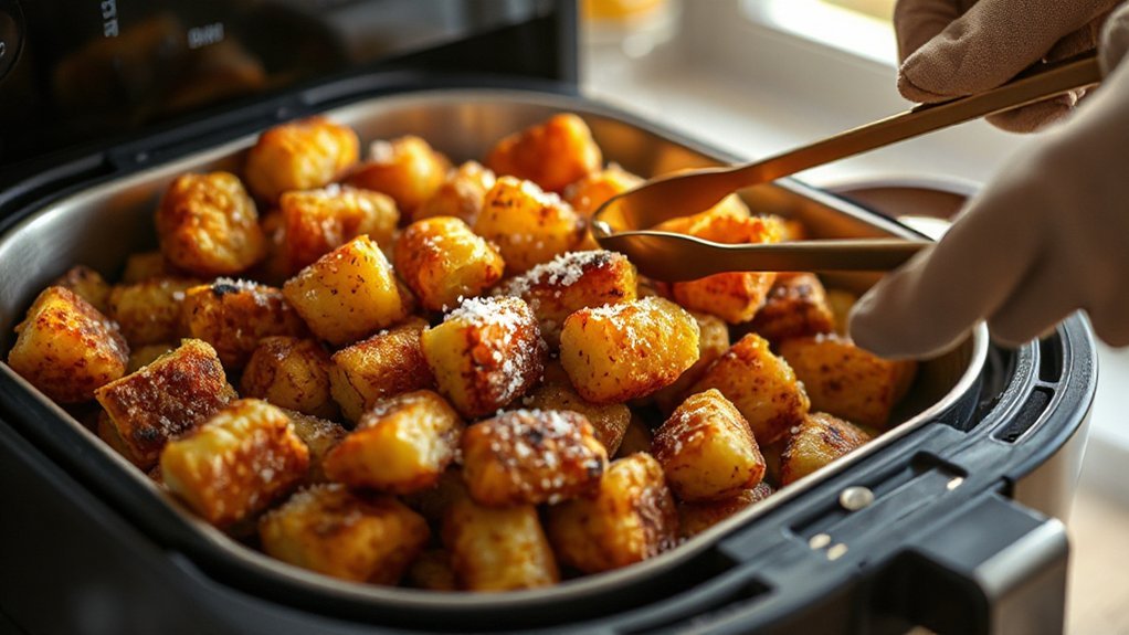 preheat fryer mist lightly