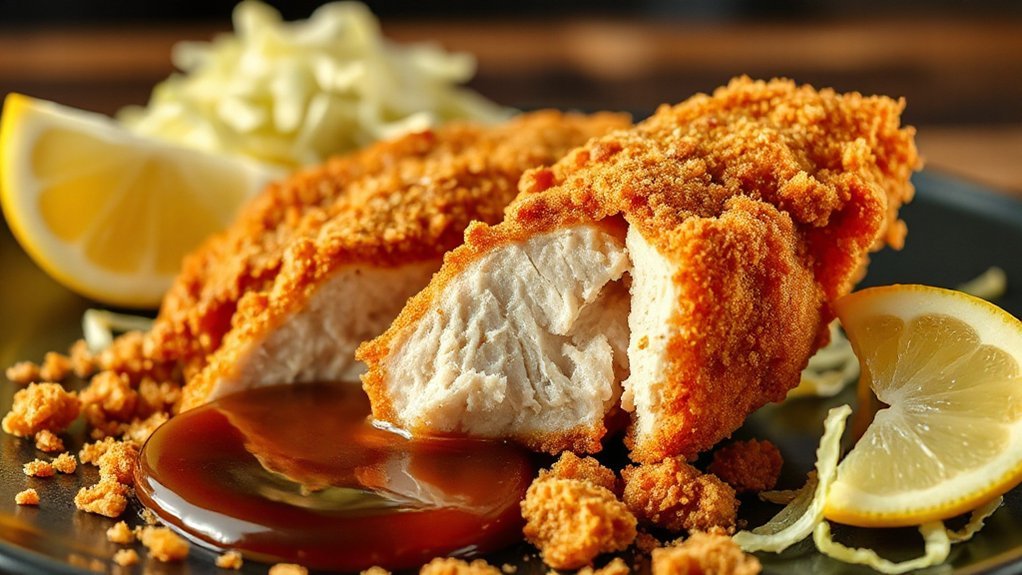 preheat single layer double coat panko