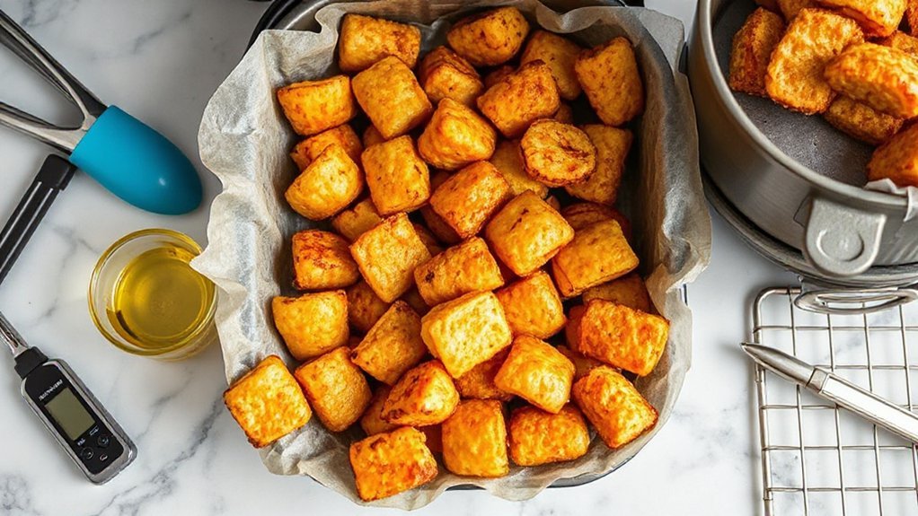 preheat single layer shake halfway