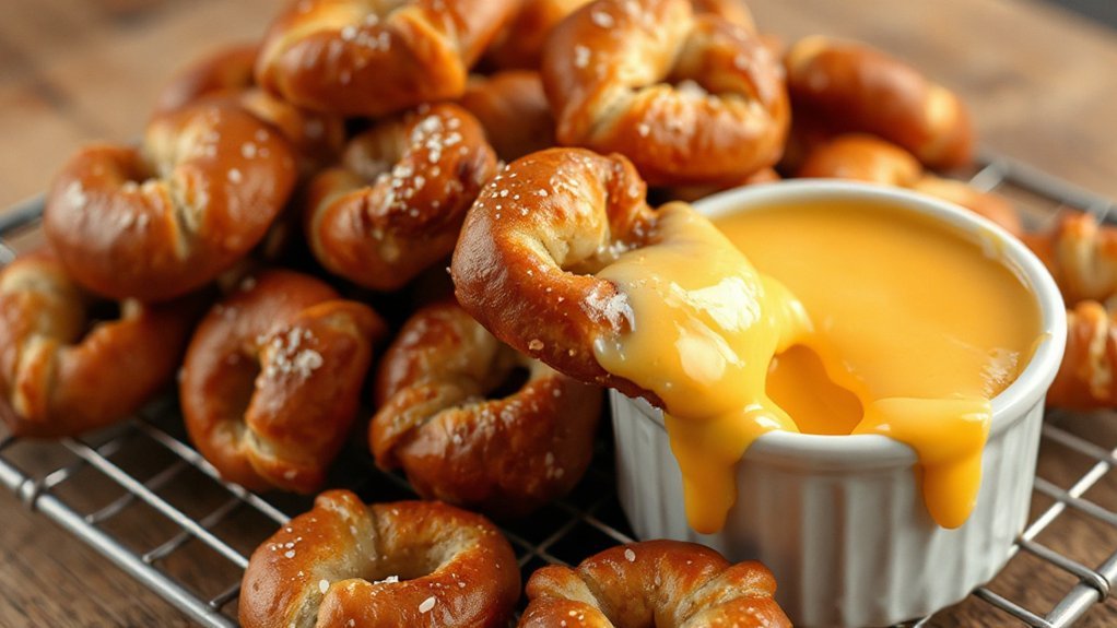 pretzel bites with cheese