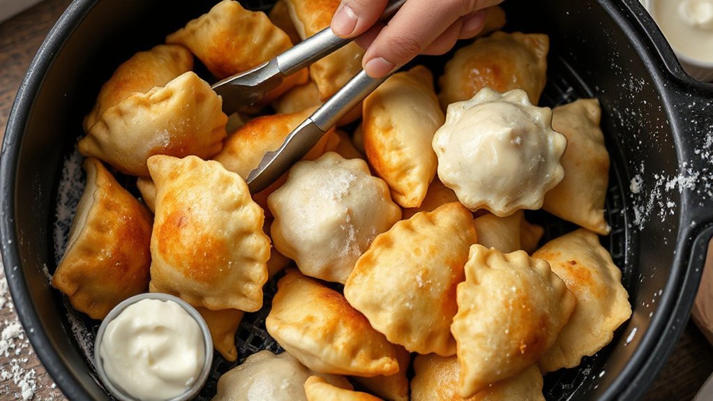 prevent soggy frozen pierogies