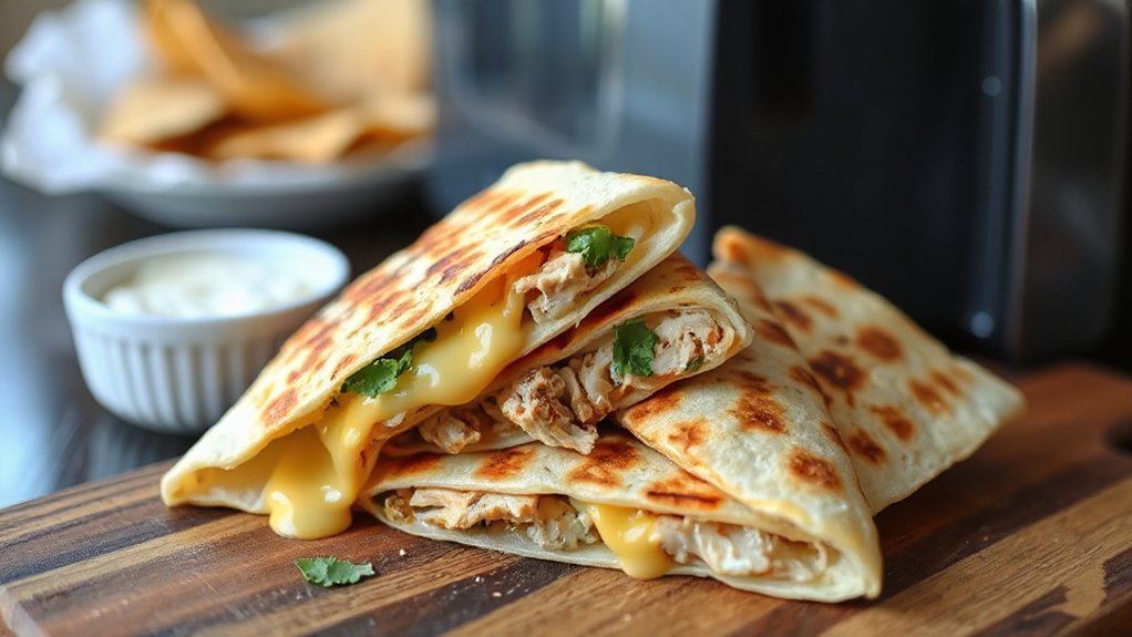 protein packed air fryer quesadilla