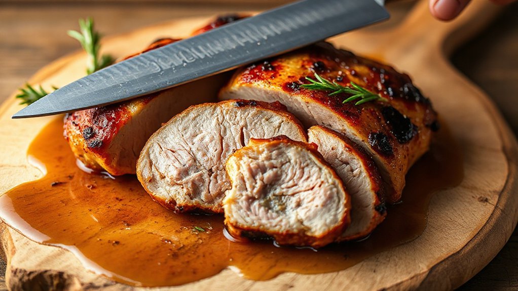 rest slice glaze garnish