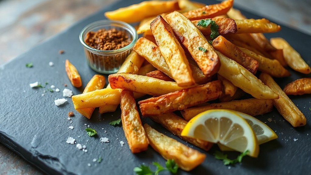 savory spicy turnip fries