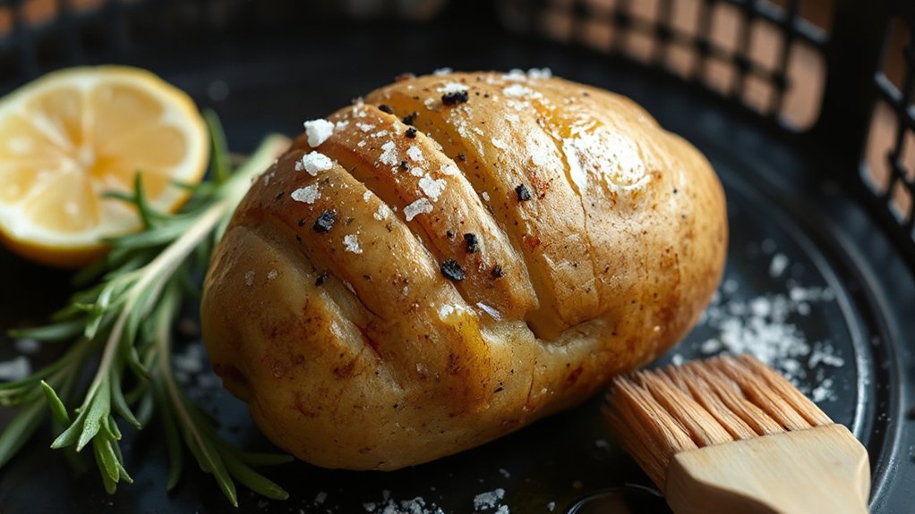 scrubbed scored oiled salted