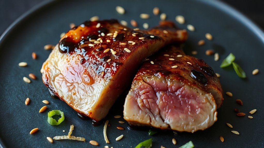 seared crust rare center