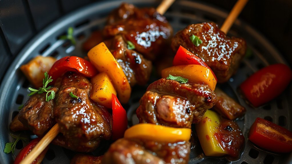 small marinated cubes sear