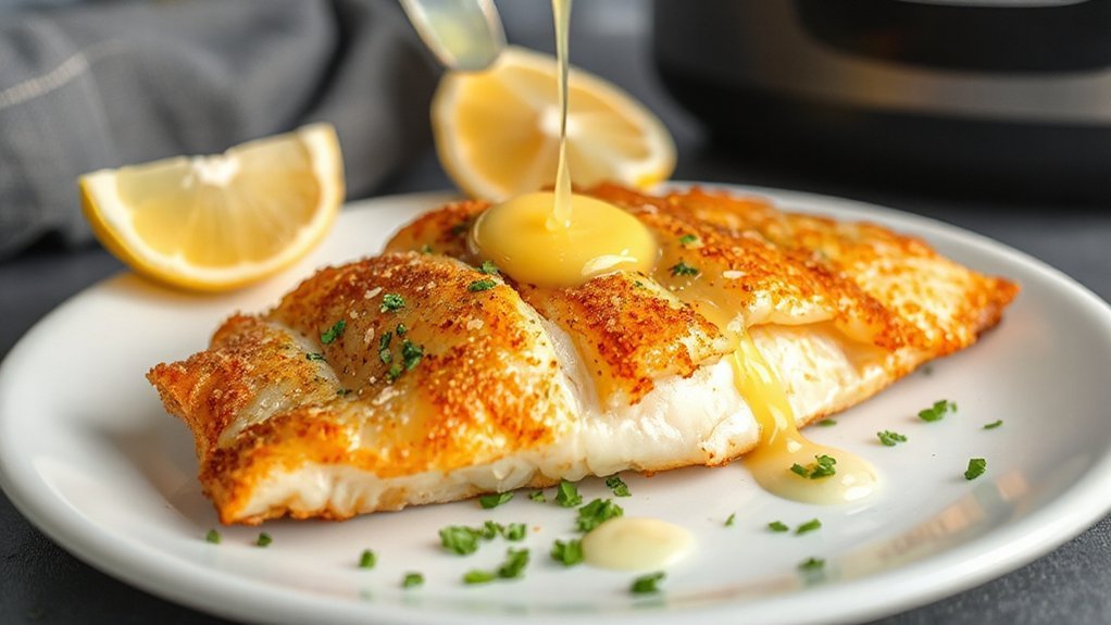 spoon warm lemon butter