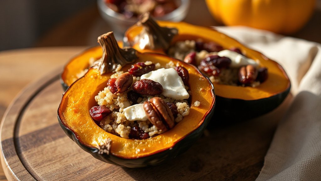 stuffed air fryer acorn squash
