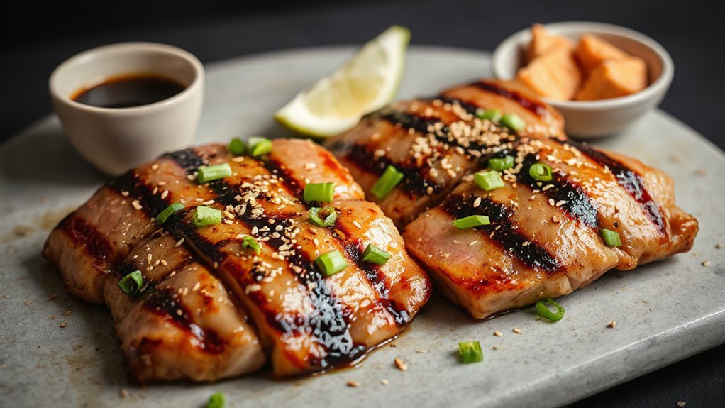 sustainably seared rare tuna