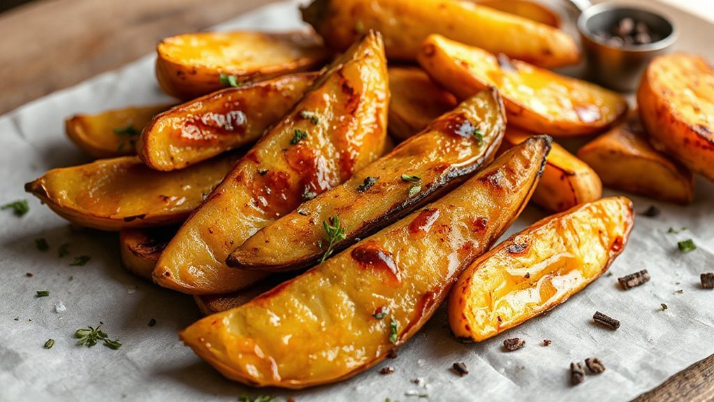 sweet honey air fried parsnips