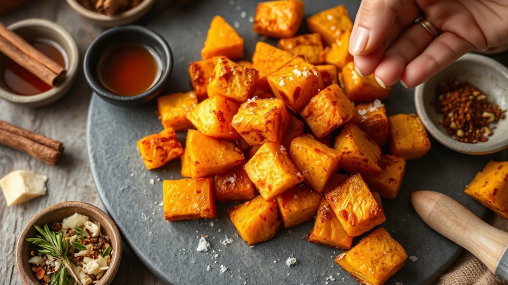 sweet spicy herbed squash