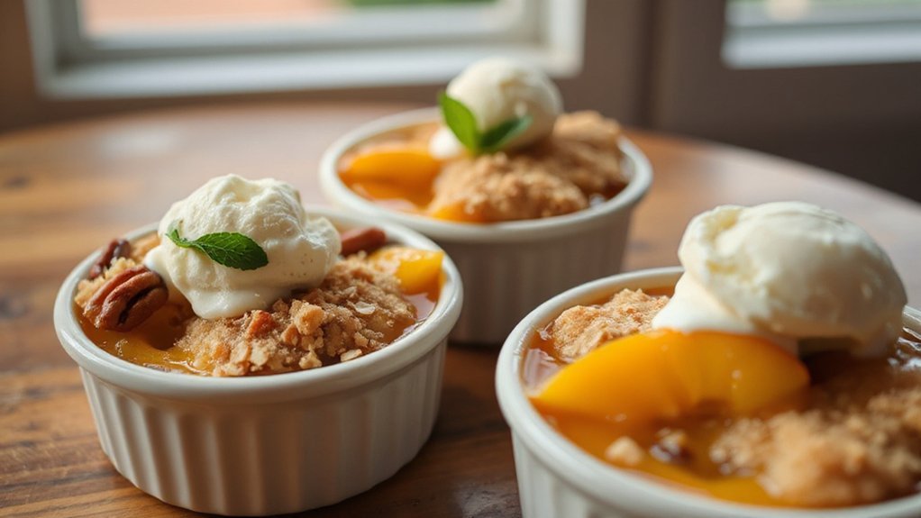 textured bold peach toppings