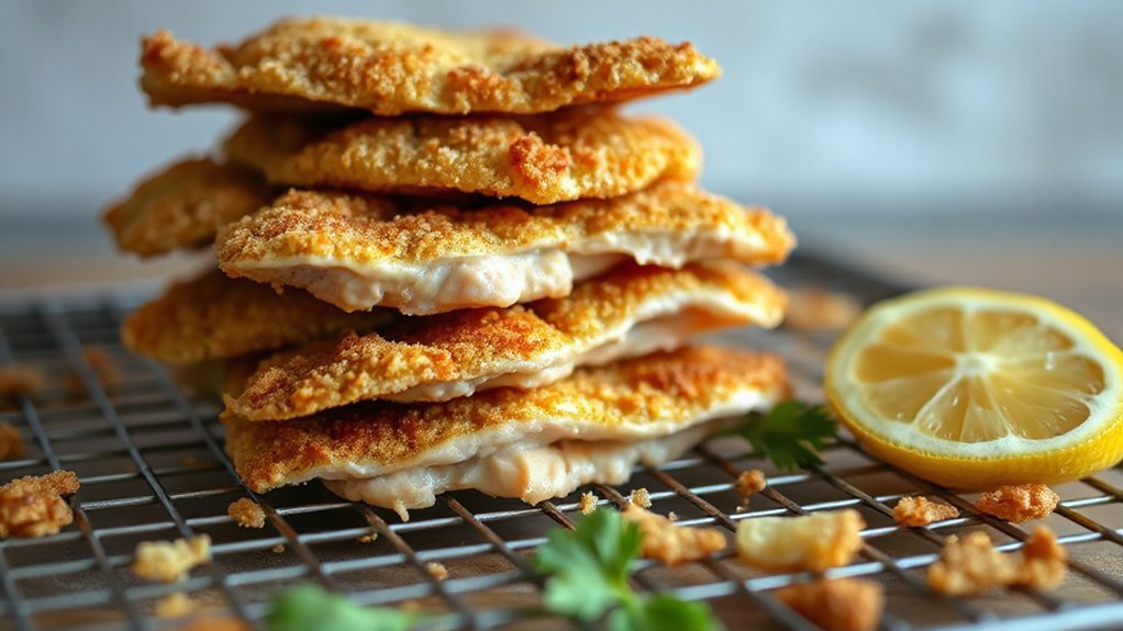 thin breaded air fried cutlets